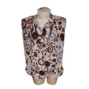 Loft Sleeveless Floral‎ boho Top Size XS career woman
